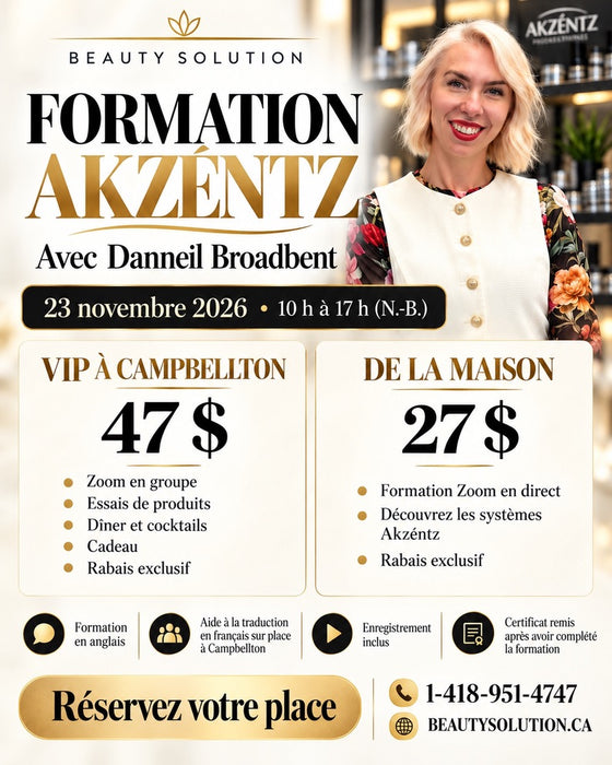 Training Formation Akzentz avec Danneil Broadbent - 23 Novembre 2026
