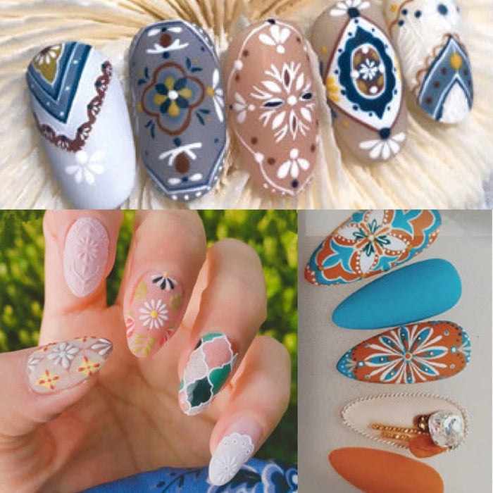 Nail Sticker Folksy Patterns