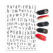 Nail Sticker Silver Alphabet
