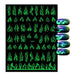 Nail Sticker Glowing Flames