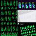 Nail Sticker Glowing Flames