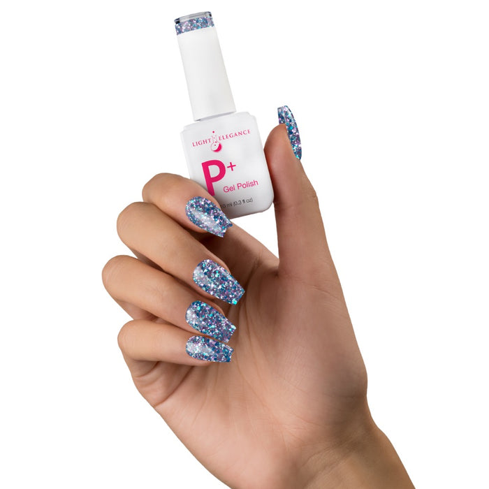 P+ Glitter Polish - Bratty Blue