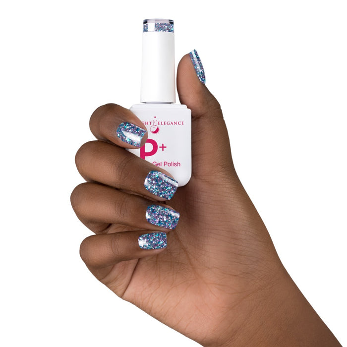 P+ Glitter Polish - Bratty Blue