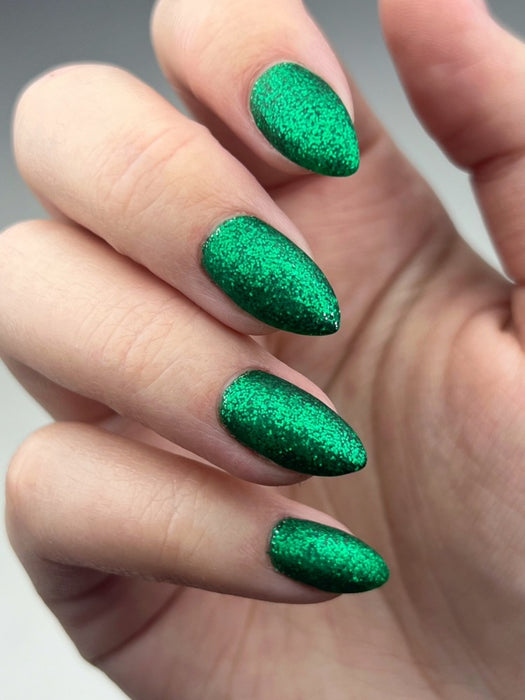 P+ Glitter Polish - Emerald Green